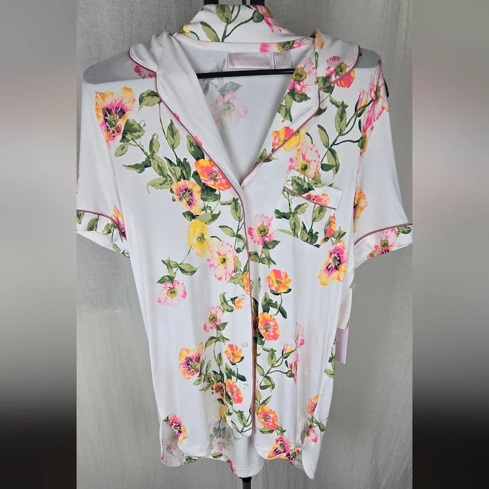 Rachel Parcell Sleep Shirt in Ivory Poppy Vine. NWT Size Medium Floral Print - Picture 1 of 10